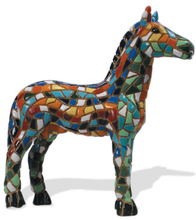 Barcino paard 15 cm Multi-Color
