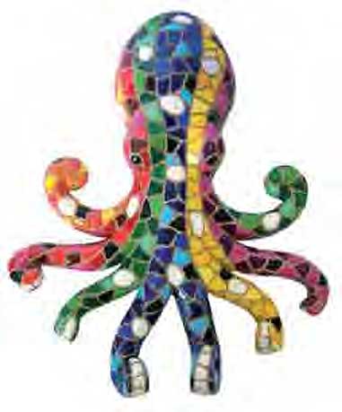Barcino Design octopus muurhanger