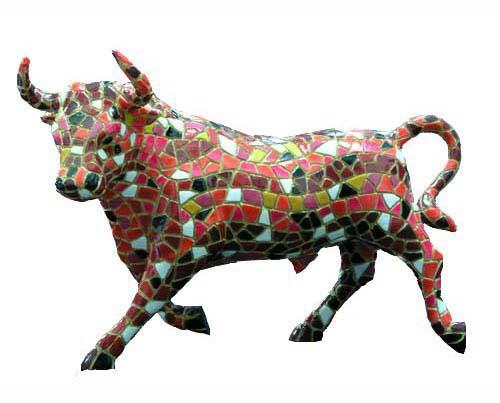 Barcino Design stier (rood) 30 cm
