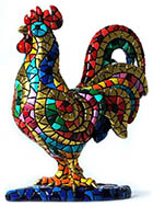Barcino Design Carnival haan 14 cm