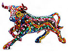 Barcino Designs stier multi-colored 12 cm