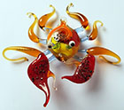 Glaskunst krab oranje