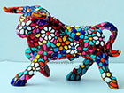 Barcino Design stier Floral 12 cm