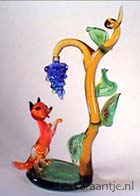 Glas vos met druiven