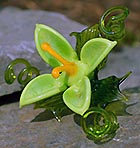 Lauscha bloem van glas groen