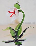 Lauscha klokje van glas roze